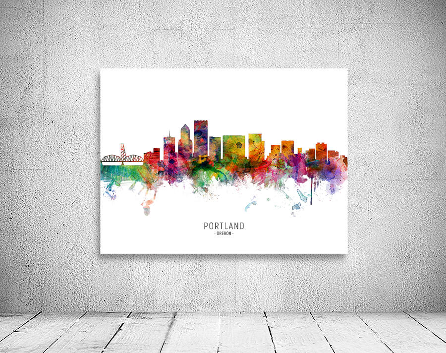 Portland Oregon Skyline Wall Preview