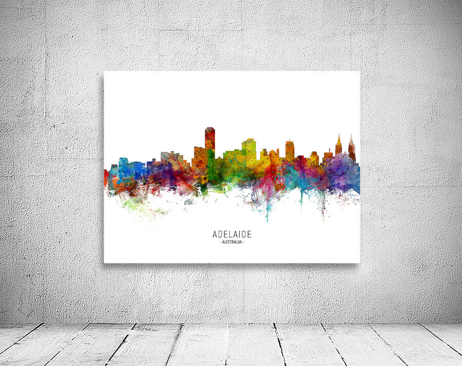 Adelaide Australia Skyline Wall Preview