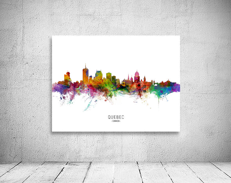 Quebec Canada Skyline Wall Preview