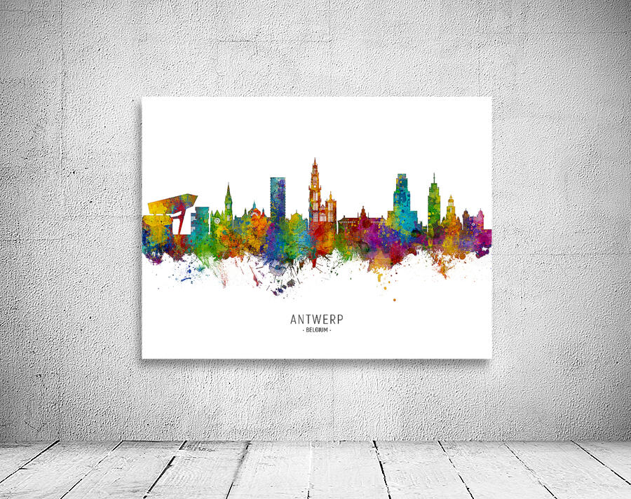 Antwerp Belgium Skyline Wall Preview