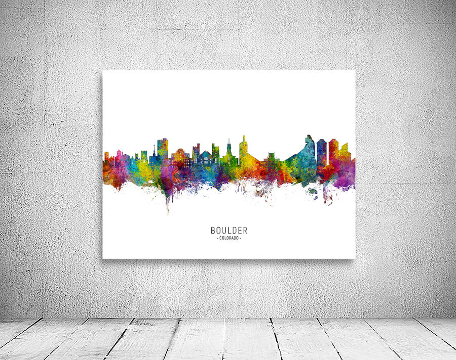 Boulder Colorado Skyline Wall Preview