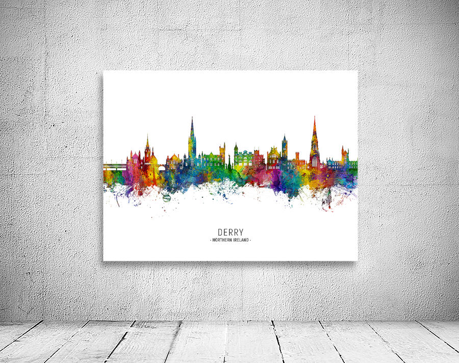 Derry Northern Ireland Skyline Wall Preview