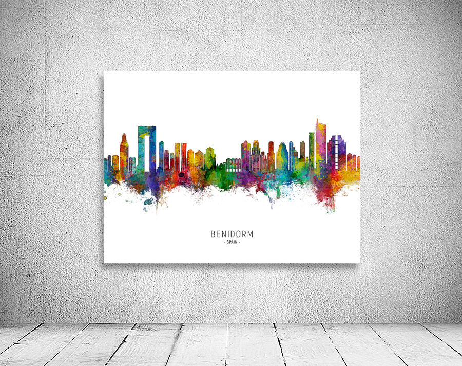 Benidorm Spain Skyline Wall Preview