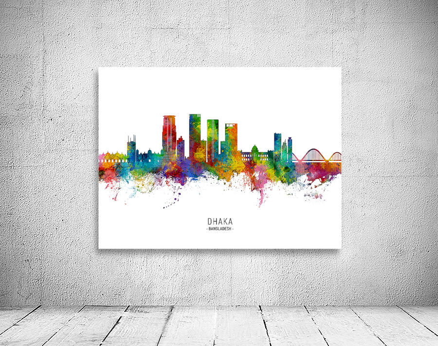 Dhaka Bangladesh Skyline by Michael Tompsett Wall Art