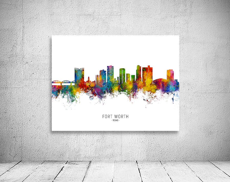 Fort Worth Texas Skyline Wall Preview