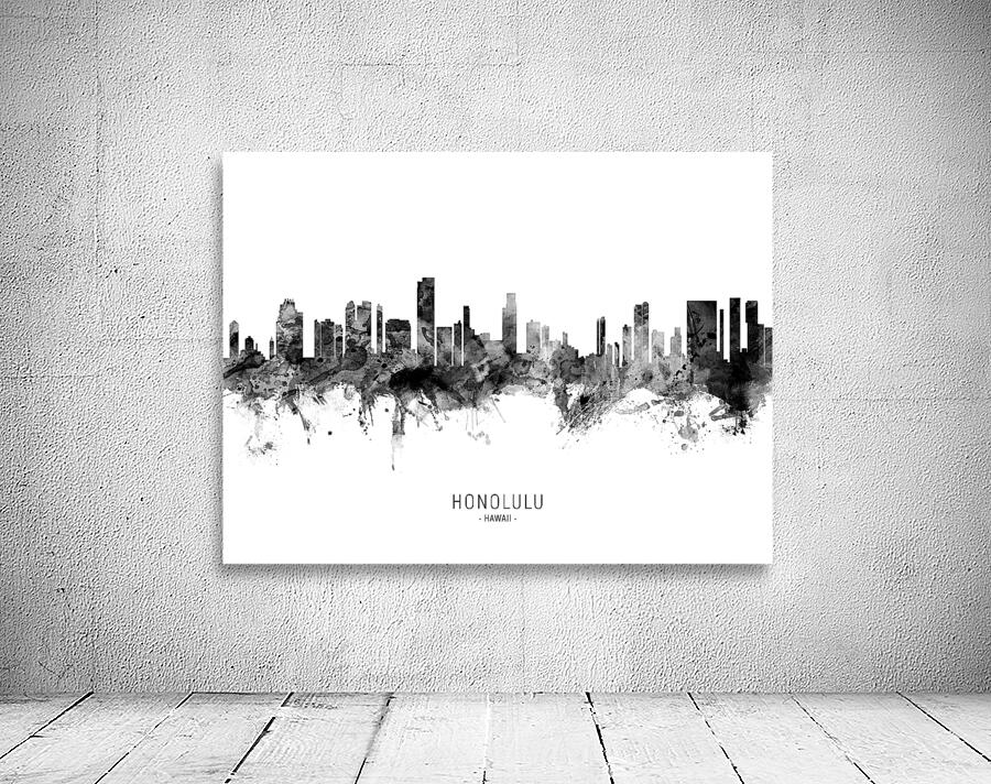 Honolulu Hawaii Skyline Wall Preview