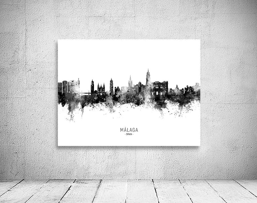 Malaga Spain Skyline Wall Preview