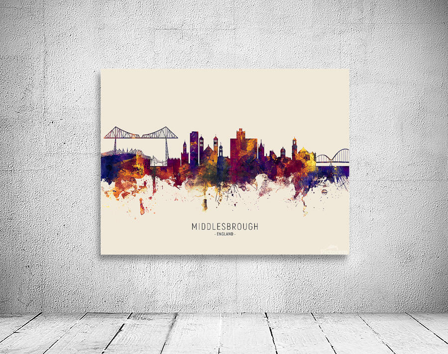 Middlesbrough England Skyline Wall Preview