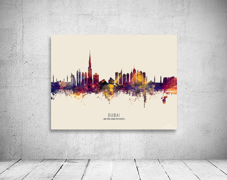 Dubai Skyline Wall Preview