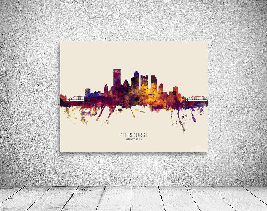 Pittsburgh Pennsylvania Skyline Wall Preview