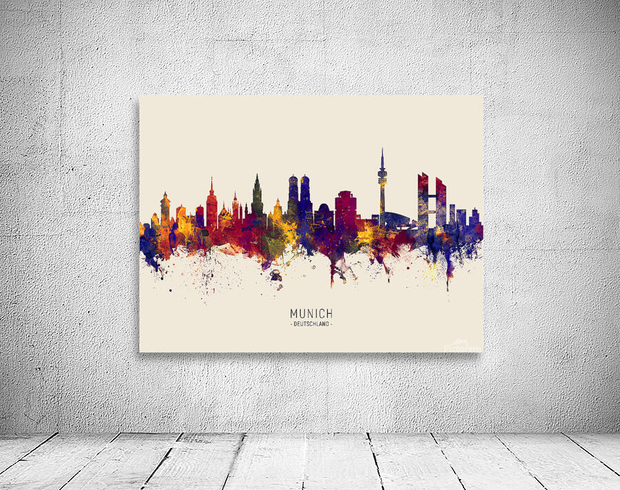 Munich Germany Skyline Wall Preview
