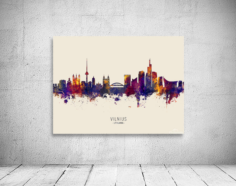 Vilnius Lithuania Skyline Wall Preview