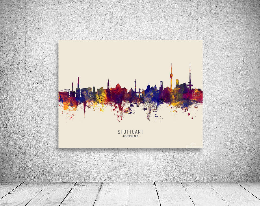 Stuttgart Germany Skyline Wall Preview