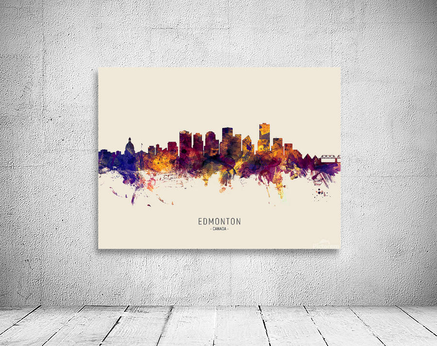 Edmonton Canada Skyline Wall Preview