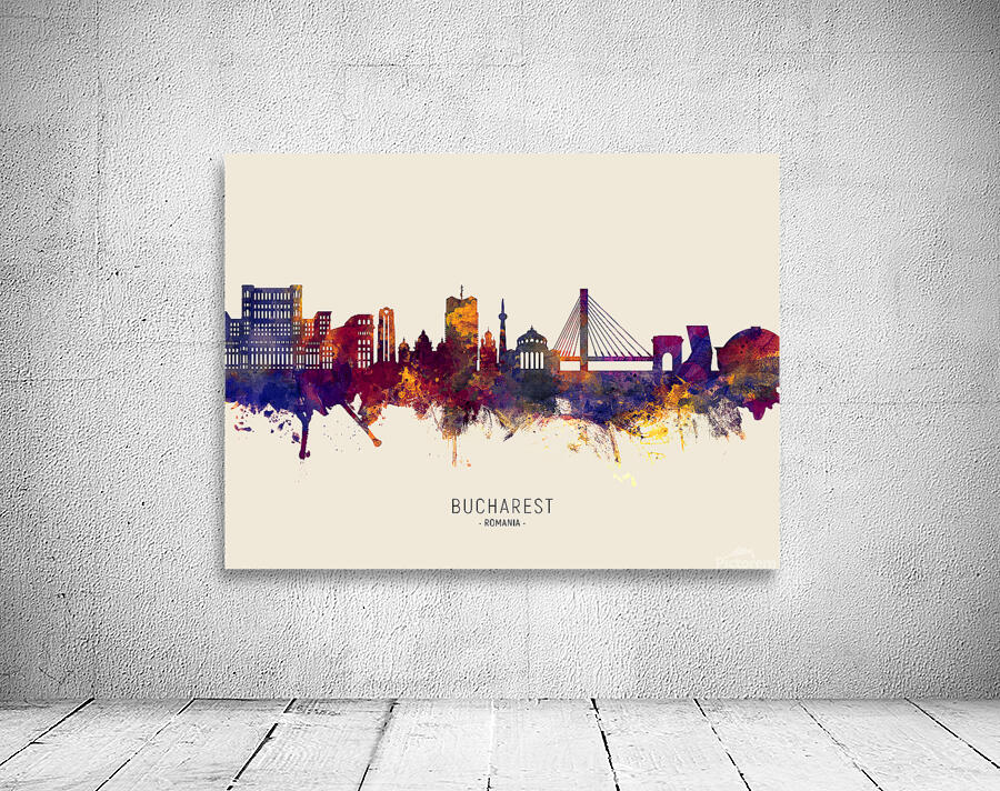 Bucharest Romania Skyline Wall Preview
