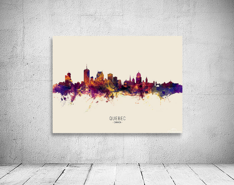 Quebec Canada Skyline Wall Preview