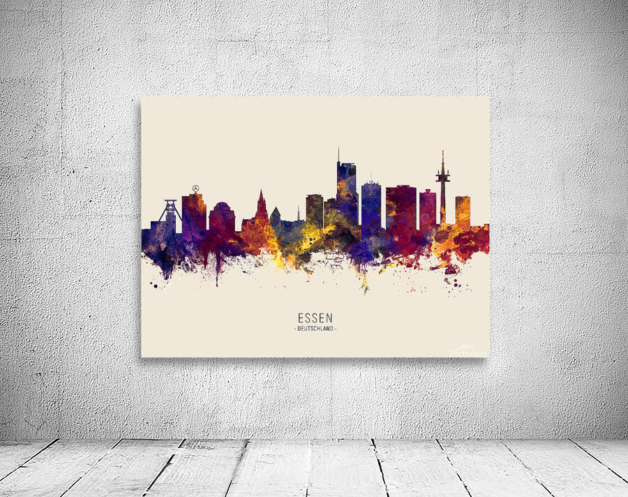Essen Germany Skyline Wall Preview