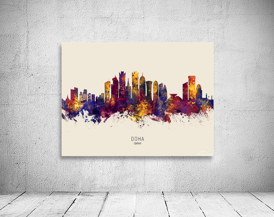 Doha Qatar Skyline Wall Preview