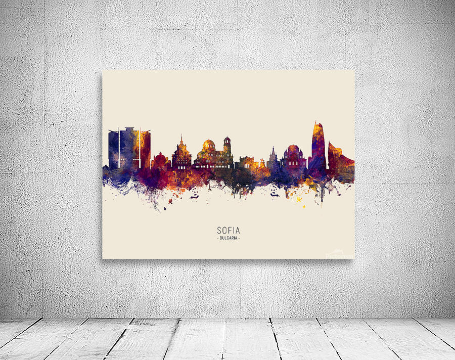Sofia Bulgaria Skyline Wall Preview