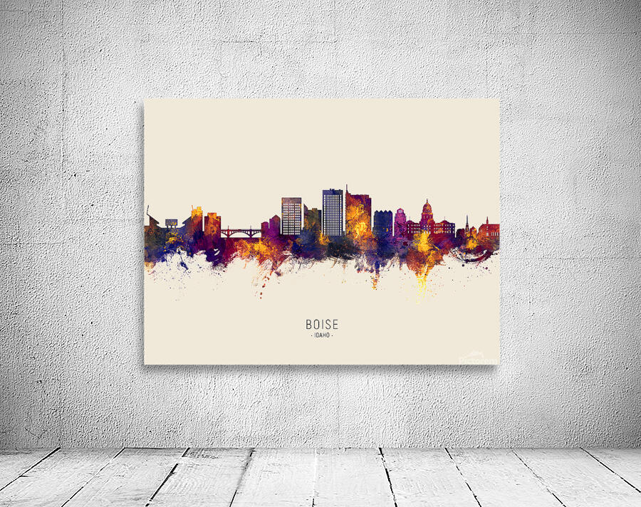 Boise Idaho Skyline Wall Preview