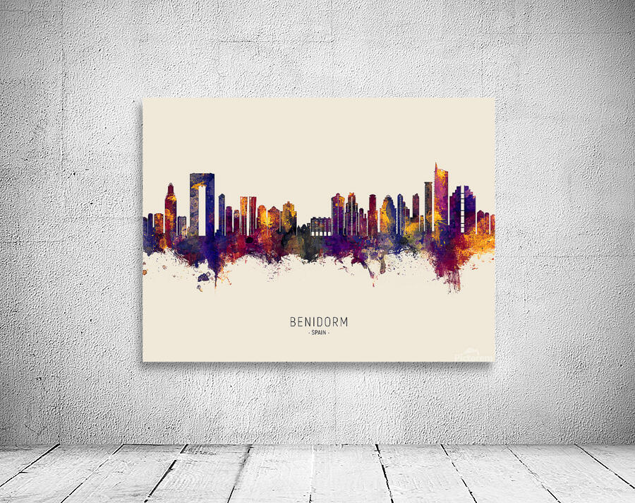 Benidorm Spain Skyline Wall Preview