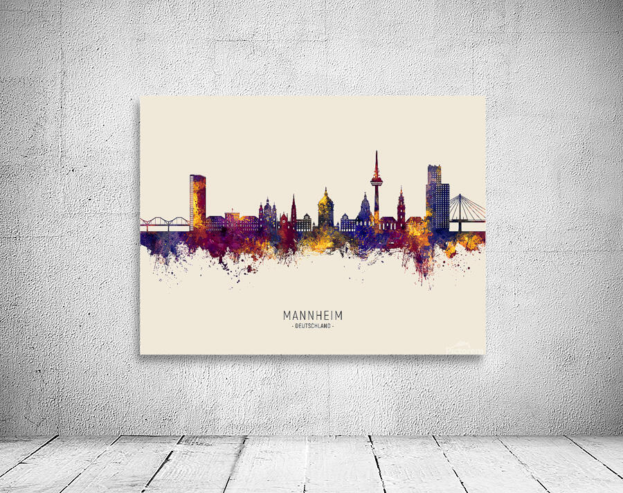 Mannheim Germany Skyline Wall Preview