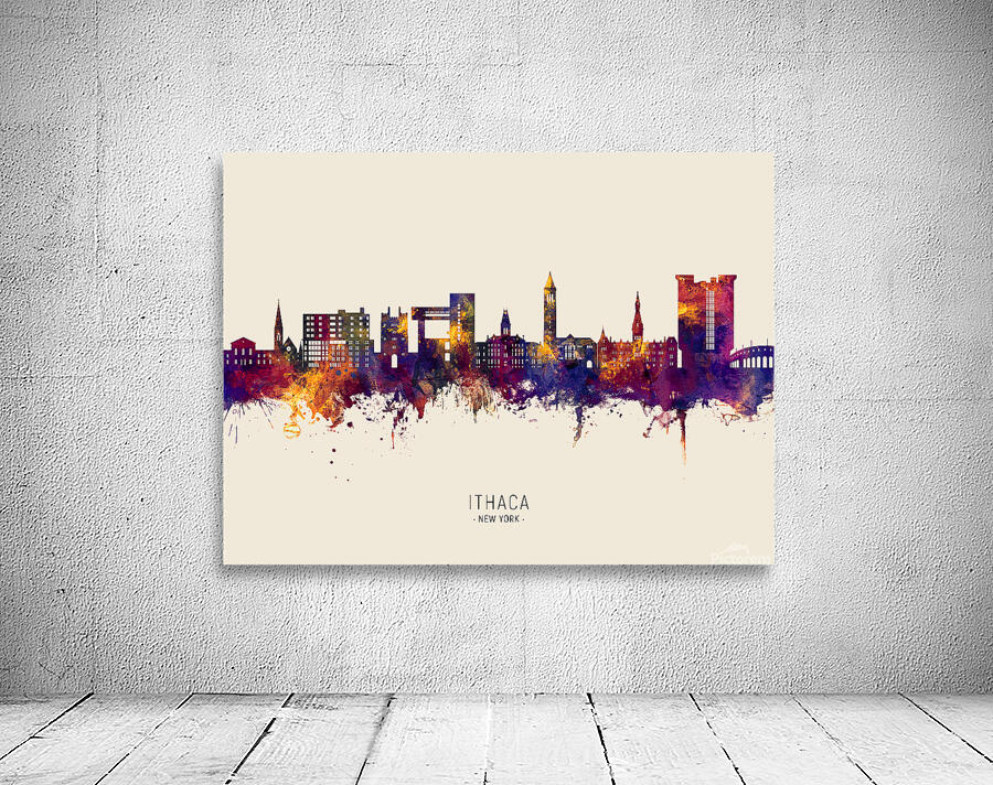 Ithaca New York Skyline Wall Preview