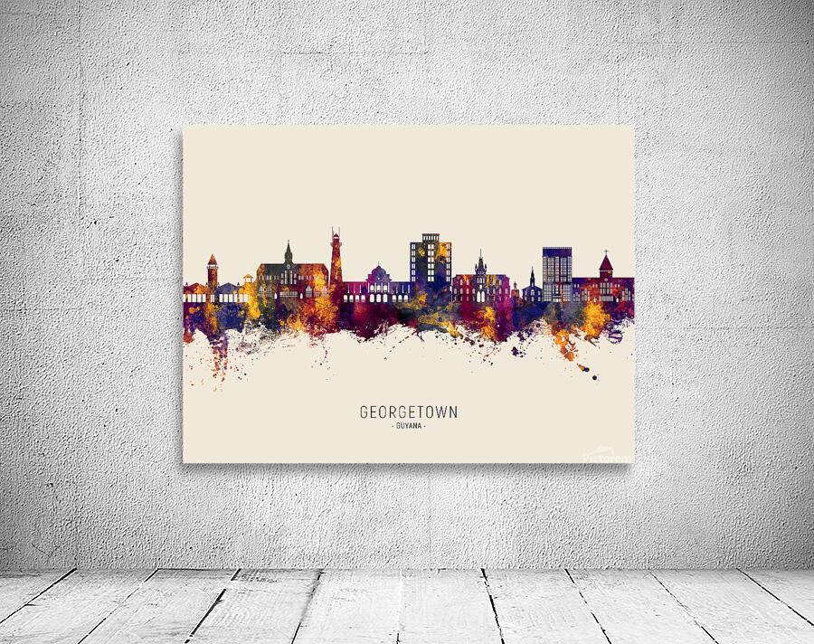 Georgetown Guyana Skyline Wall Preview