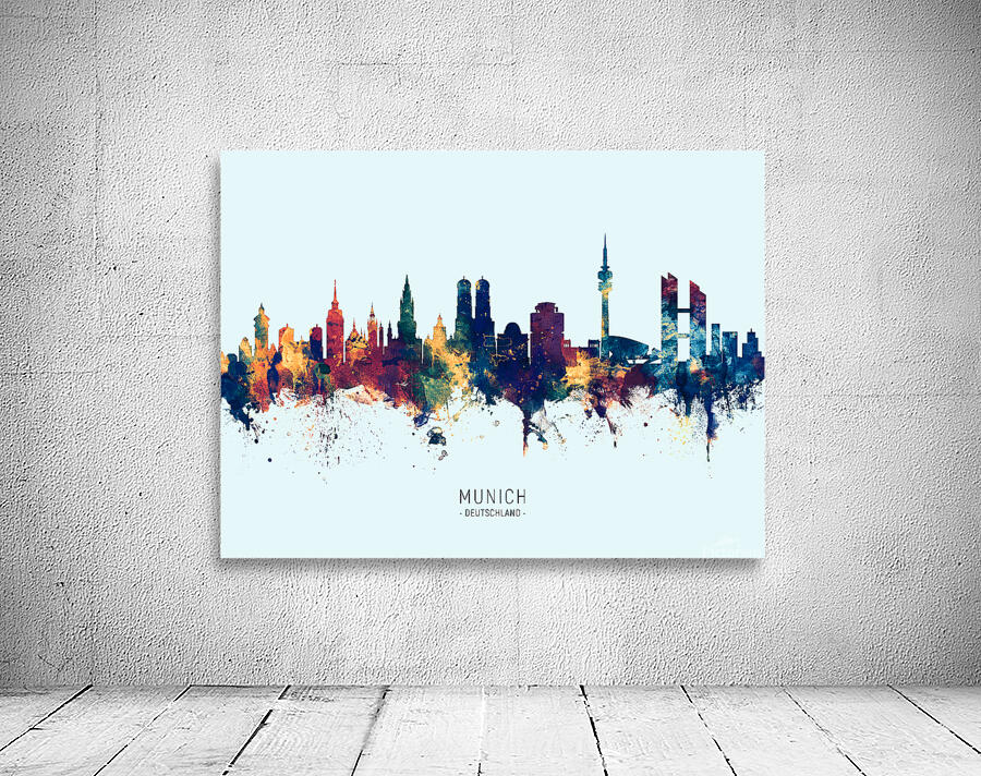 Munich Germany Skyline Wall Preview