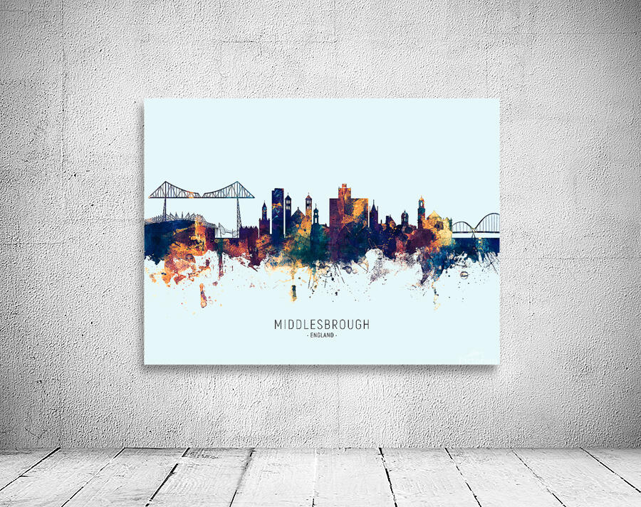 Middlesbrough England Skyline Wall Preview