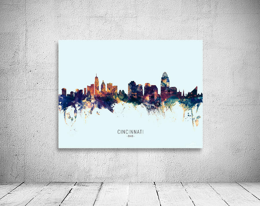 Cincinnati Ohio Skyline Wall Preview