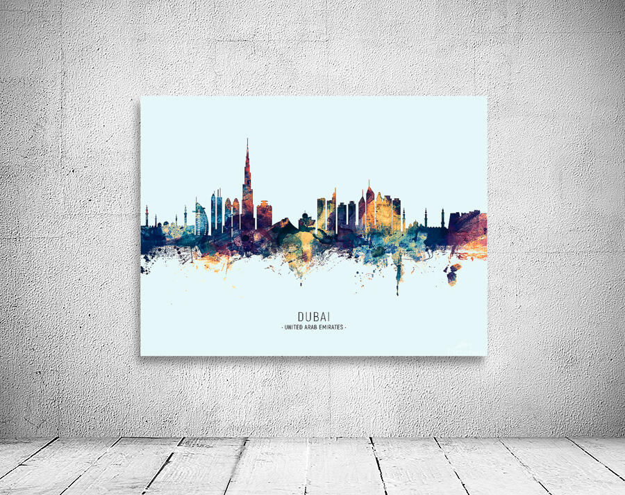 Dubai Skyline Wall Preview