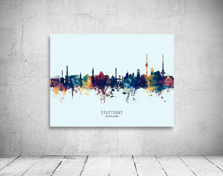 Stuttgart Germany Skyline Wall Preview