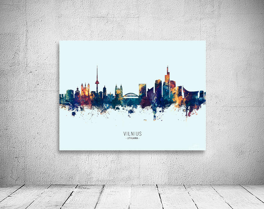 Vilnius Lithuania Skyline Wall Preview