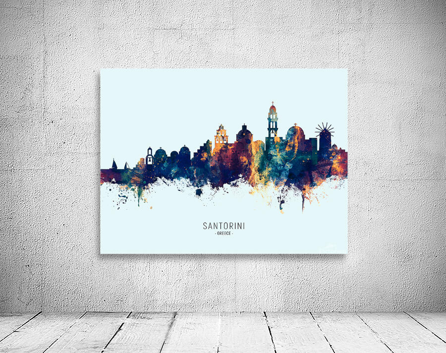 Santorini Skyline Wall Preview