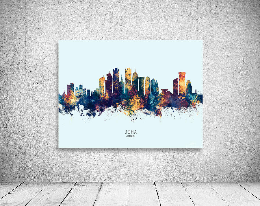 Doha Qatar Skyline Wall Preview