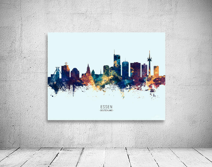 Essen Germany Skyline Wall Preview
