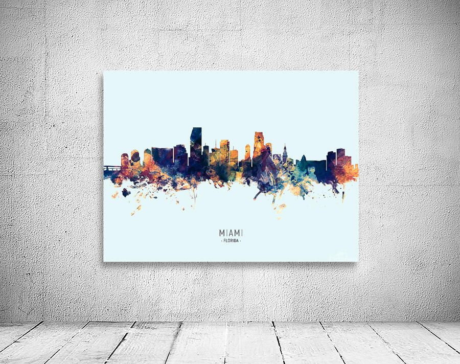 Miami Florida Skyline Wall Preview