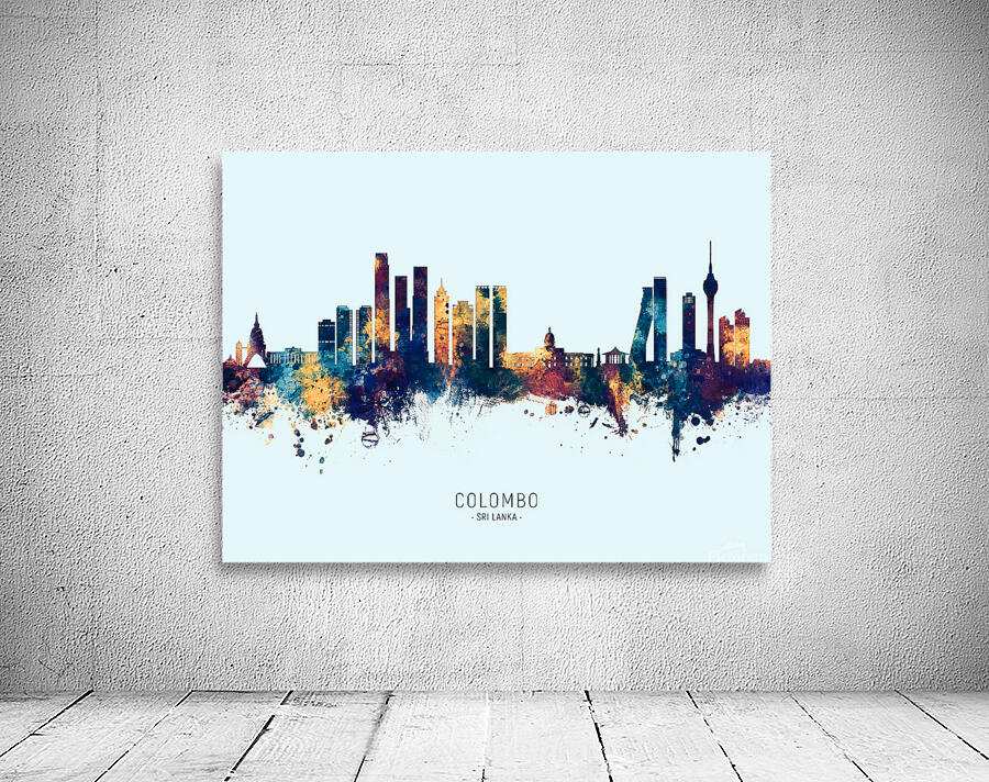 Colombo Sri Lanka Skyline by Michael Tompsett Wall Art