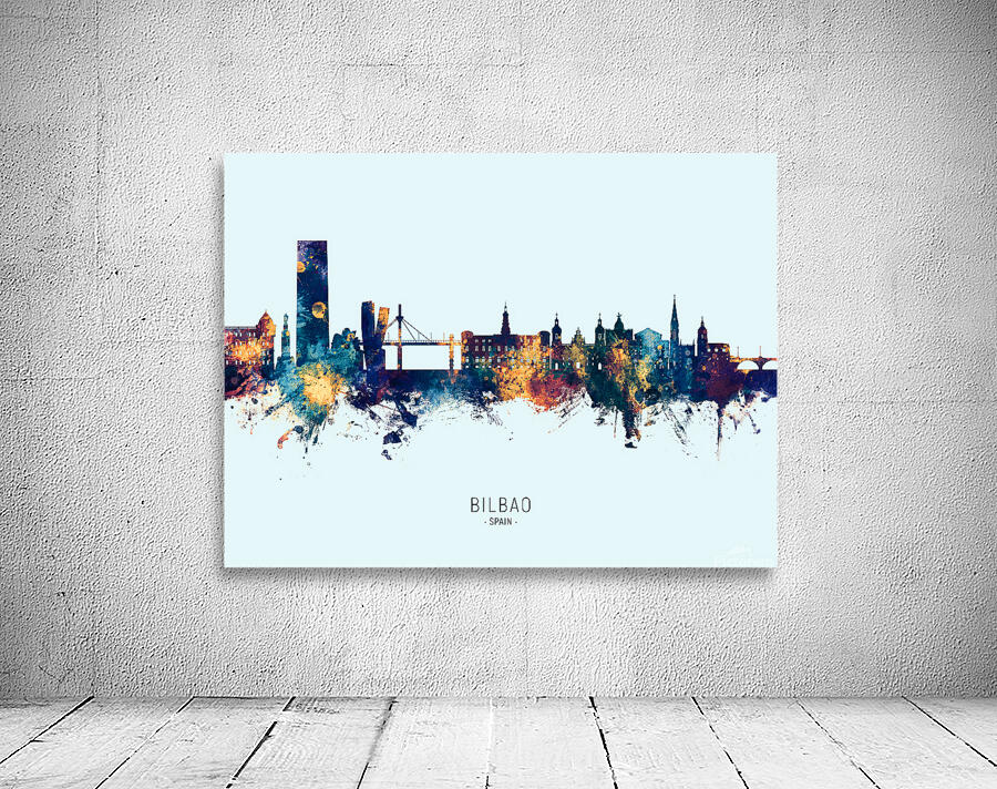 Bilbao Spain Skyline Wall Preview