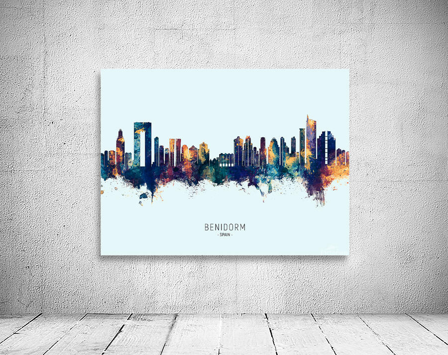 Benidorm Spain Skyline Wall Preview