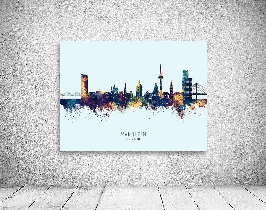 Mannheim Germany Skyline Wall Preview