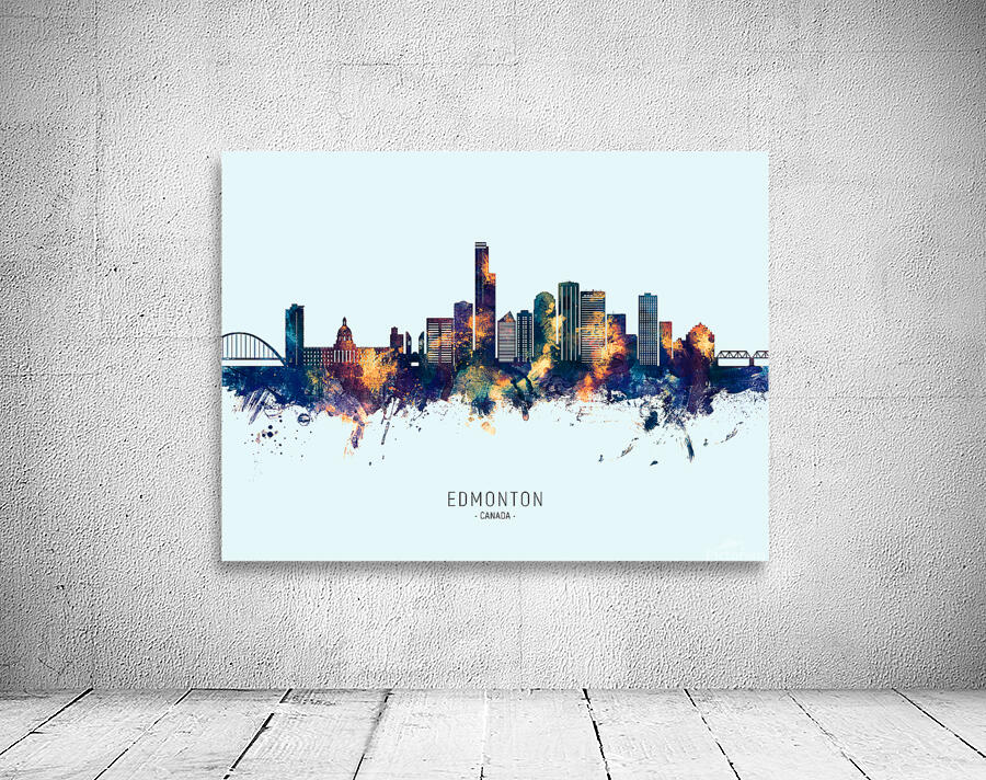 Edmonton Canada Skyline Wall Preview
