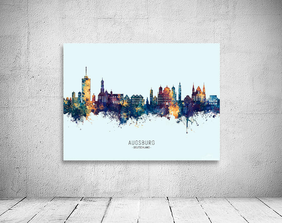 Augsburg Germany Skyline Wall Preview