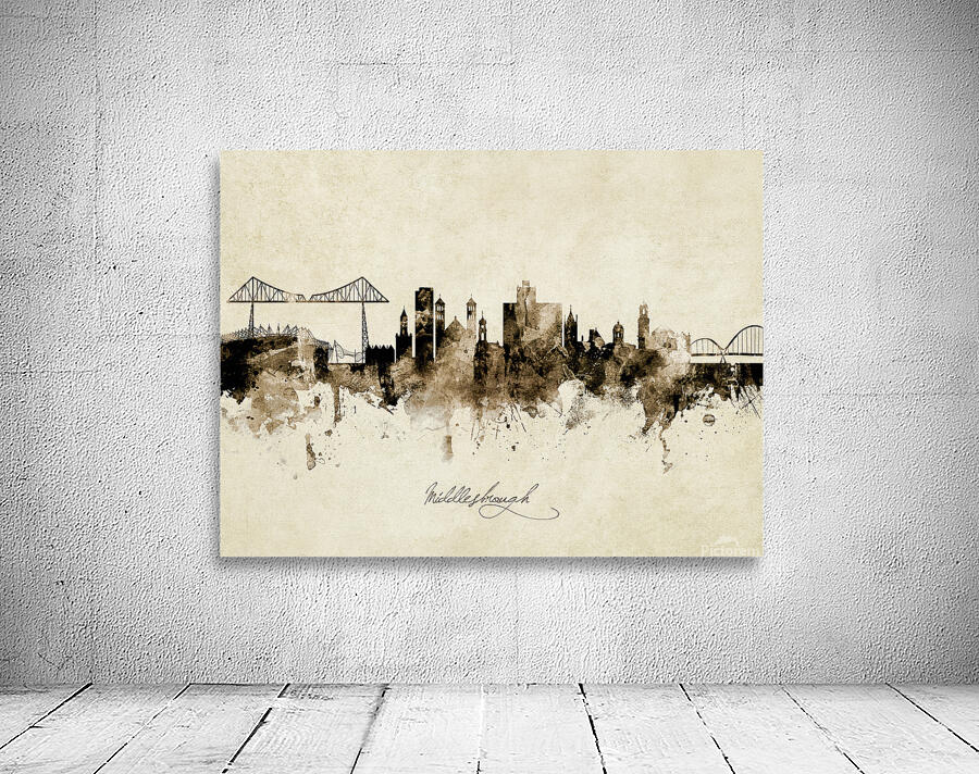 Middlesbrough England Skyline Wall Preview