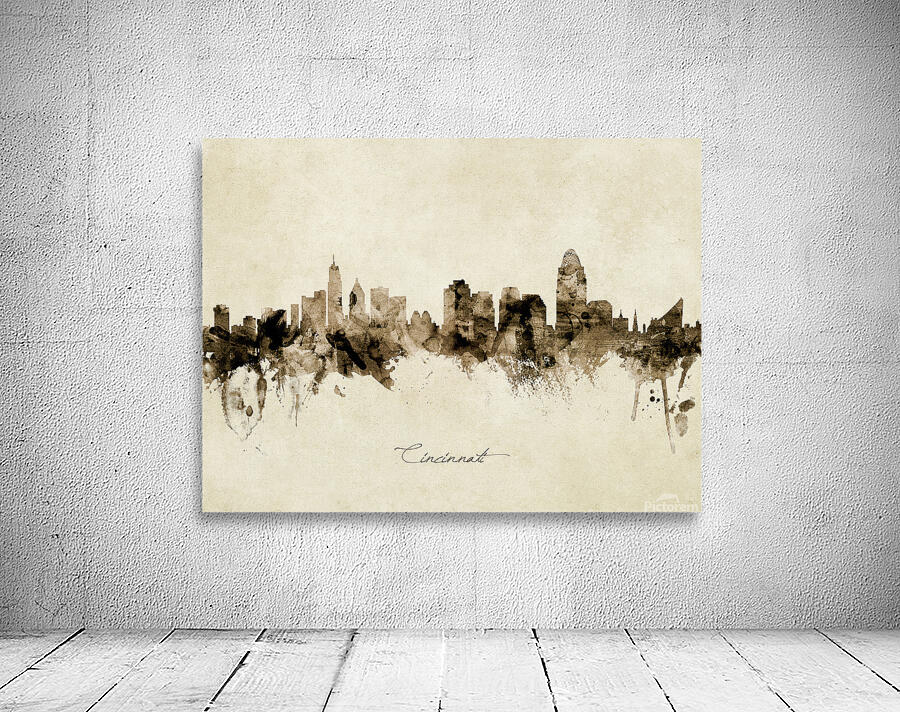 Cincinnati Ohio Skyline Wall Preview