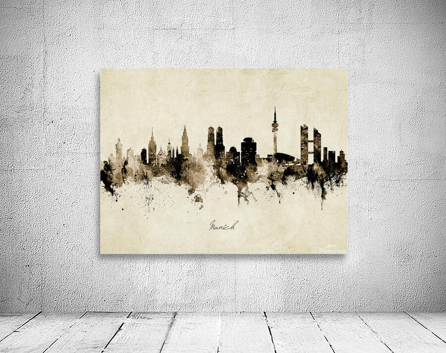 Munich Germany Skyline Wall Preview