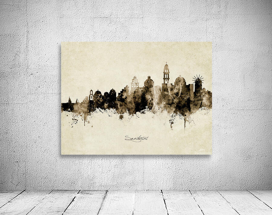 Santorini Skyline Wall Preview