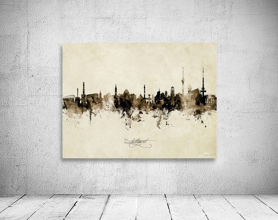 Stuttgart Germany Skyline Wall Preview