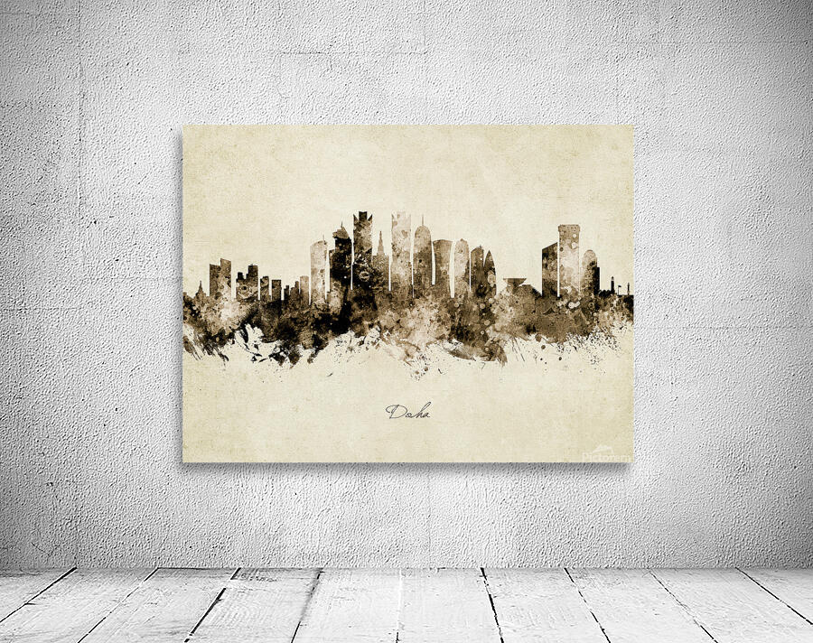 Doha Qatar Skyline Wall Preview